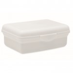 Gerecycleerde PP lunchbox bedrukken met makkelijke kliksluiting 800ml kleur wit
