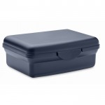 Gerecycleerde PP lunchbox bedrukken met makkelijke kliksluiting 800ml kleur marineblauw