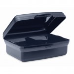 Gerecycleerde PP lunchbox bedrukken met makkelijke kliksluiting 800ml kleur marineblauw tweede weergave