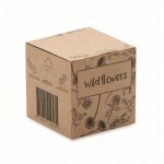 Wildflower zaden met doos kleur beige eerste weergave