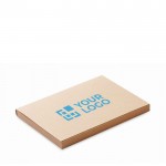 Eco notitieboek met gerecycled papier weergave met jouw bedrukking