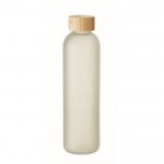 Sublimatie glazen fles bedrukken met bamboe deksel 650ml kleur wit