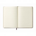 A6 notitieboek met elastische band en bladwijzer kleur beige tweede weergave