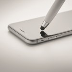 Pen met stylus en hoofdtelefoonreinigingsset blauwe inkt kleur wit foto bekijken zesde weergave