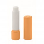 Veganistische lippenbalsem vanillegeur SPF10 in gerecycled ABS-doosje kleur oranje