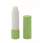 Veganistische lippenbalsem vanillegeur SPF10 in gerecycled ABS-doosje kleur limoen groen