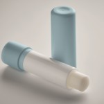 Veganistische lippenbalsem vanillegeur SPF10 in gerecycled ABS-doosje kleur lichtblauw foto bekijken vierde weergave