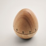 Originele eivormige houten kookwekker bedrukken kleur hout foto bekijken tweede weergave