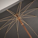 Winddichte handmatige RPET pongeeparaplu met bamboestructuur Ø104 kleur zwart foto bekijken vijfde weergave