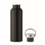 Drinkfles van gerecycled aluminium met anti-lekdop en handvat 500ml kleur zwart vijfde weergave