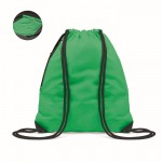 Reflecterende rugzakken met logo met dikke touwen en ritsvak kleur groen