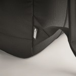 Rugzak met rolsluiting en RPET polyester gevoerde rugleuning kleur zwart foto bekijken vierde weergave