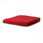 Reclame deken van fleece kleur rood derde weergave