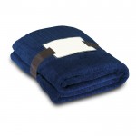 Fleece deken 240 gr/m2 kleur blauw tweede weergave