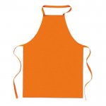 Corporatieve keukenschorten voor bedrijven kleur oranje derde weergave