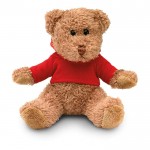 Promotie teddybeer met shirt kleur rood
