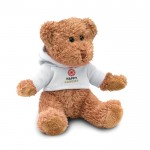 Promotie teddybeer met shirt kleur wit vierde weergave met logo