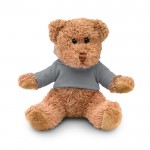 Promotie teddybeer met shirt kleur grijs