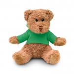 Promotie teddybeer met shirt kleur groen