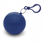 Regenjas in plastic bal voor reclame kleur blauw