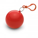 Regenjas in plastic bal voor reclame kleur rood