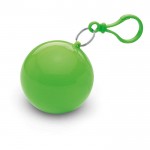 Regenjas in plastic bal voor reclame kleur limoen groen