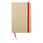 Notitieboekje van gerecycled materiaal kleur rood