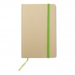 Notitieboekje van gerecycled materiaal kleur limoen groen