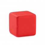 Anti-stress kubus met logo kleur rood