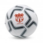 Voetbal als promotieartikel kleur wit vierde weergave met logo