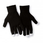 Touchscreen handschoenen met logo kleur zwart
