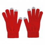 Touchscreen handschoenen met logo kleur rood
