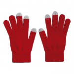 Touchscreen handschoenen met logo kleur rood tweede weergave