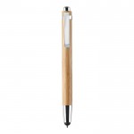 Bamboe pen met touch tip kleur hout