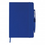 Promotie notitieboekje met pen kleur blauw