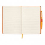 Promotie notitieboekje met pen kleur oranje tweede weergave