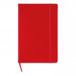 Notitieboekje met ruitjes voor reclame kleur rood