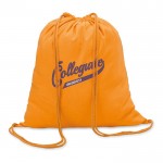Katoenen rugzak om te bedrukken kleur oranje vierde weergave met logo