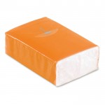 Papieren zakdoekjes met opdruk kleur oranje derde weergave