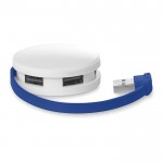 Promotionele USB-hub met 4 poorten kleur koningsblauw