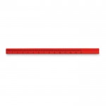 Promotie potlood met liniaal kleur rood