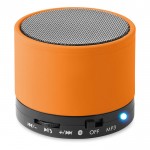 Ronde bluetooth speaker voor promotie kleur oranje