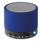 Ronde bluetooth speaker voor promotie kleur koningsblauw