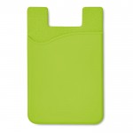 Siliconen kaartjeshouder met logo kleur limoen groen
