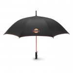 Windbestendige paraplu voor reclame, 23” kleur oranje vierde weergave met logo