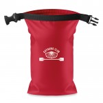 Tas met opdruk en schouderband van 1,5L kleur rood vierde weergave met logo
