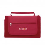 Picknickkleed in tas voor reclame kleur rood bedrukt