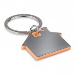 Huisvormige sleutelhanger voor merchandising kleur oranje