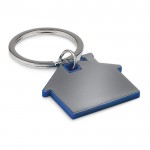 Huisvormige sleutelhanger voor merchandising kleur koningsblauw