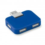 Te bedrukken USB-hub met 4 poorten kleur koningsblauw